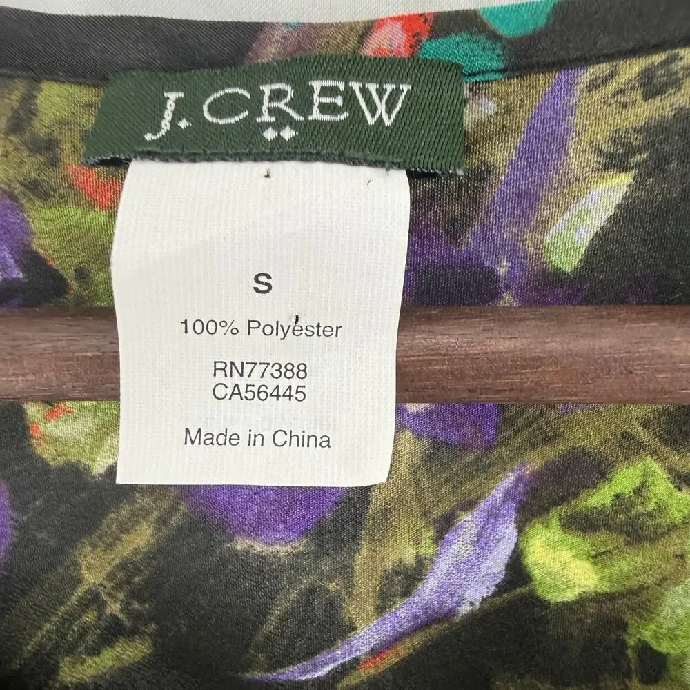 J. Crew Floral Cap Sleeve Blouse S